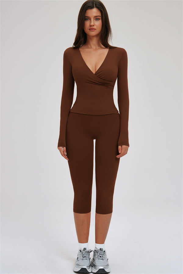 The Twirl Long Sleeve Capri Leggings 2-Piece Set