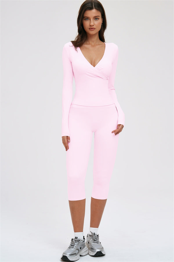 The Twirl Long Sleeve Capri Leggings 2-Piece Set