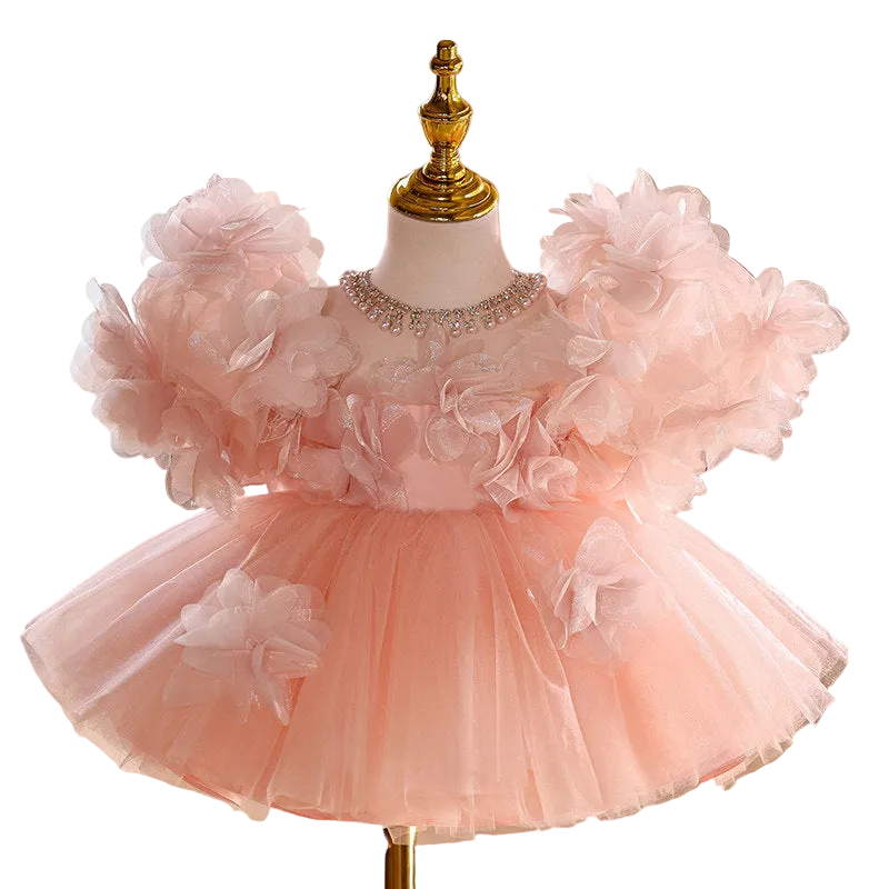 Summer Little Girl Host Dress Piano Performance Tutu