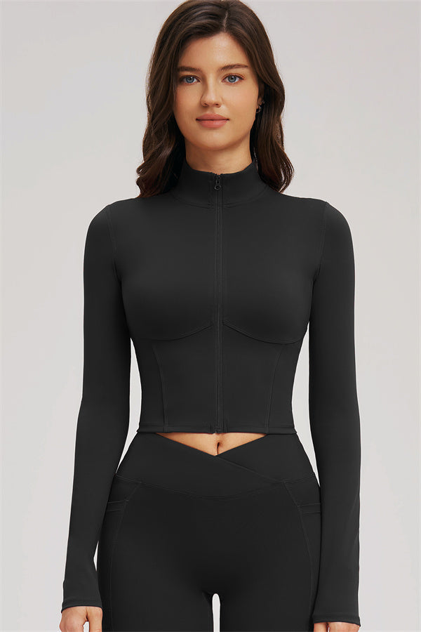 The Sizzle Zip Jacket Sports Bra Shorts 3-Piece Set