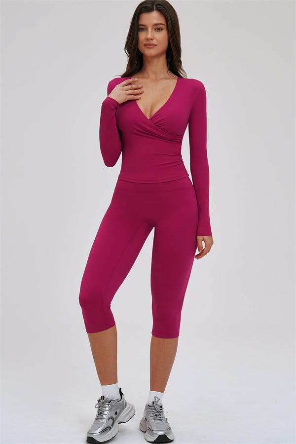 The Twirl Long Sleeve Capri Leggings 2-Piece Set