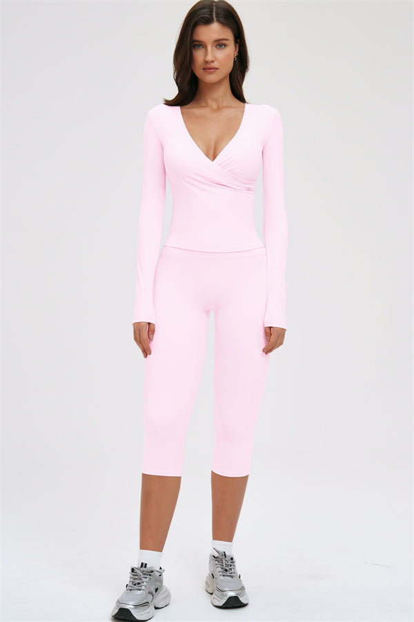 The Twirl Long Sleeve Capri Leggings 2-Piece Set