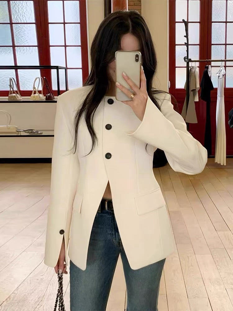 Hourglass Waist Slit Jacket