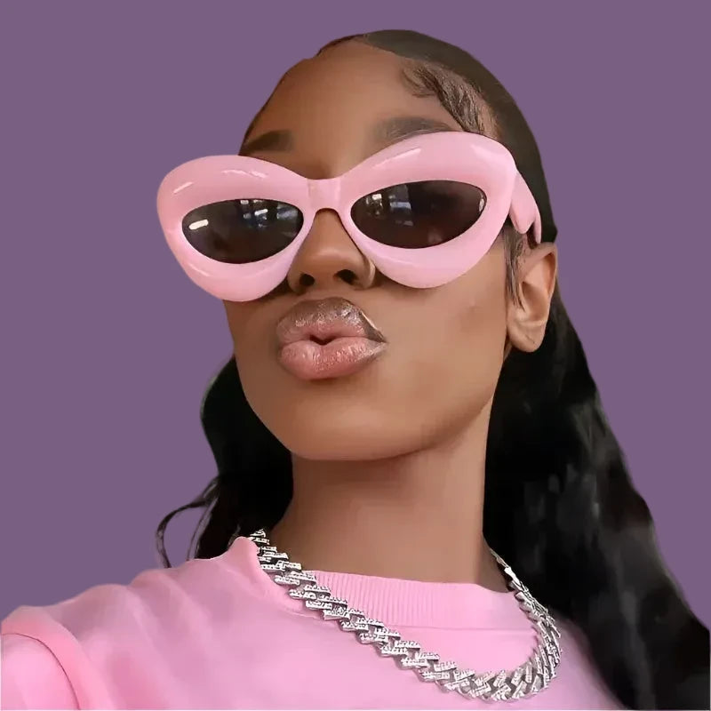 Plush women Cat Eye Sunglasses