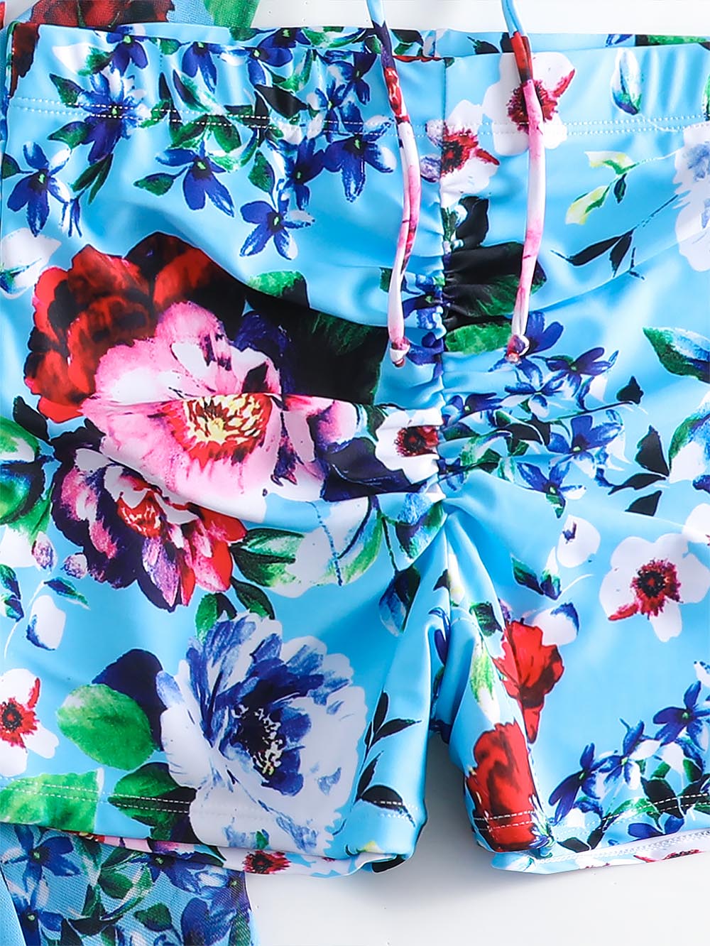 Women's Floral Print Three-Piece Set Swimsuit with Long-Sleeve Hoodie | ZAKAPOP