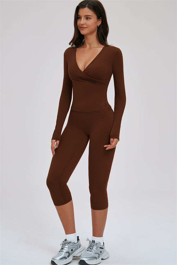 The Twirl Long Sleeve Capri Leggings 2-Piece Set