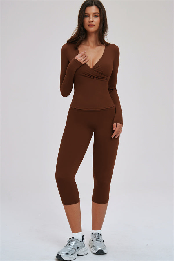 The Twirl Long Sleeve Capri Leggings 2-Piece Set