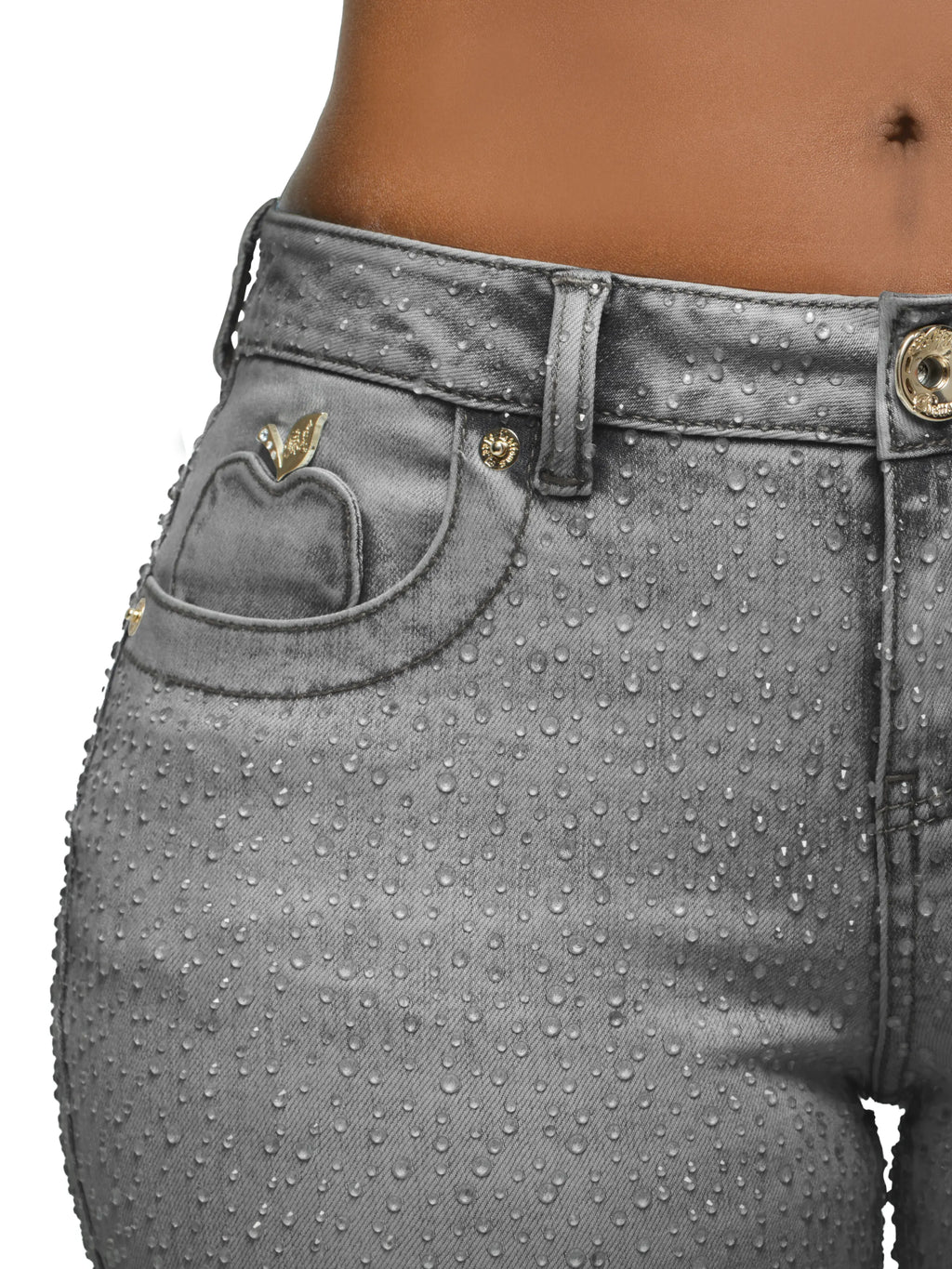 Rain on Me Low-Rise Jean - Slate