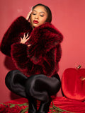 Y2K Fur Jacket - Red Delicious