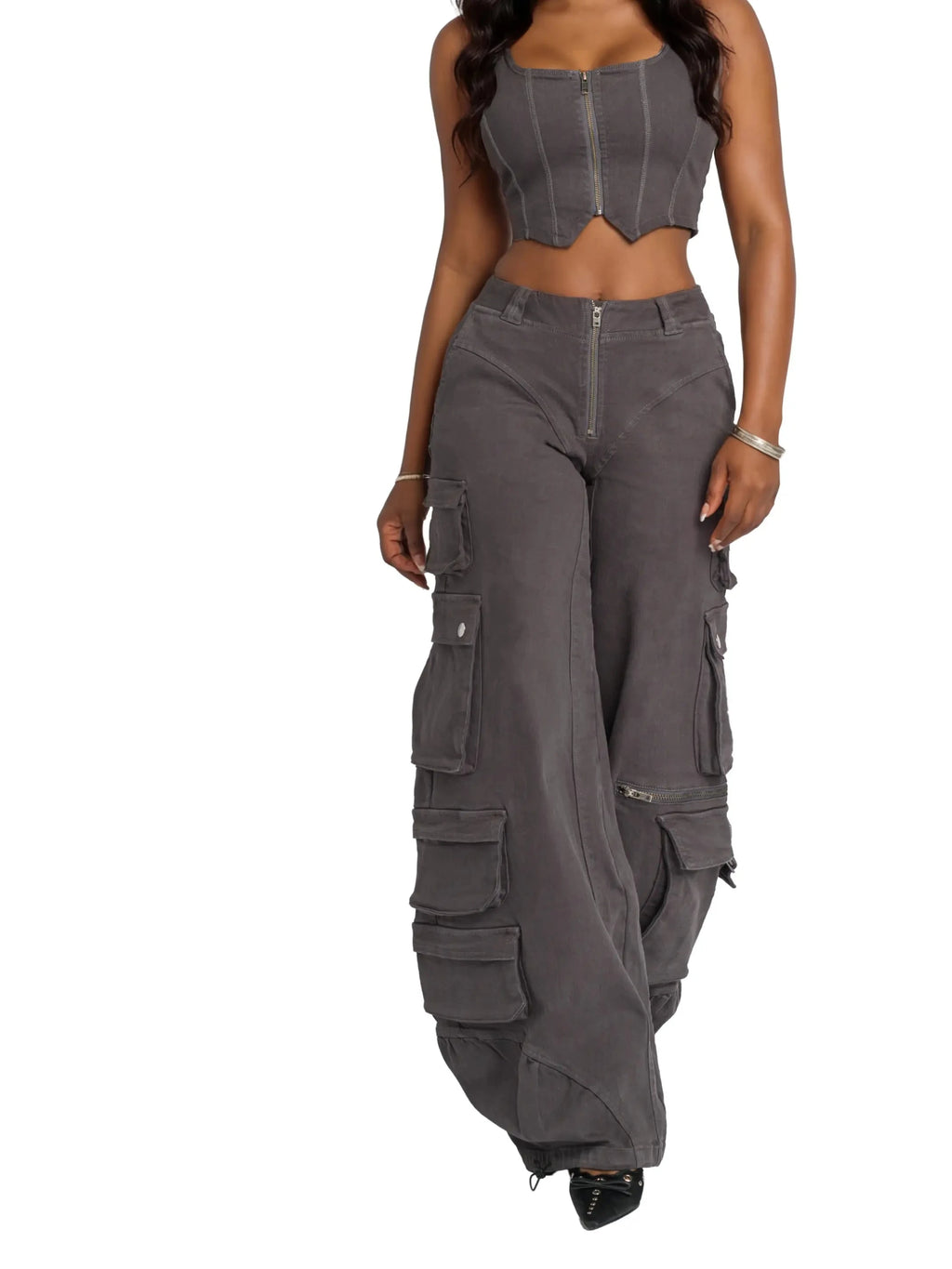 Stretch Twill Bustier Vest