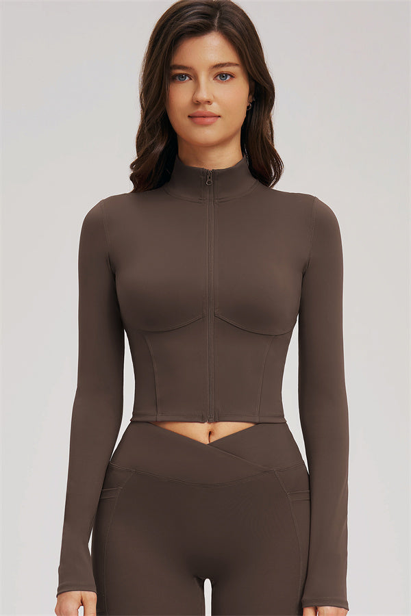 The Sizzle Zip Jacket Sports Bra Shorts 3-Piece Set